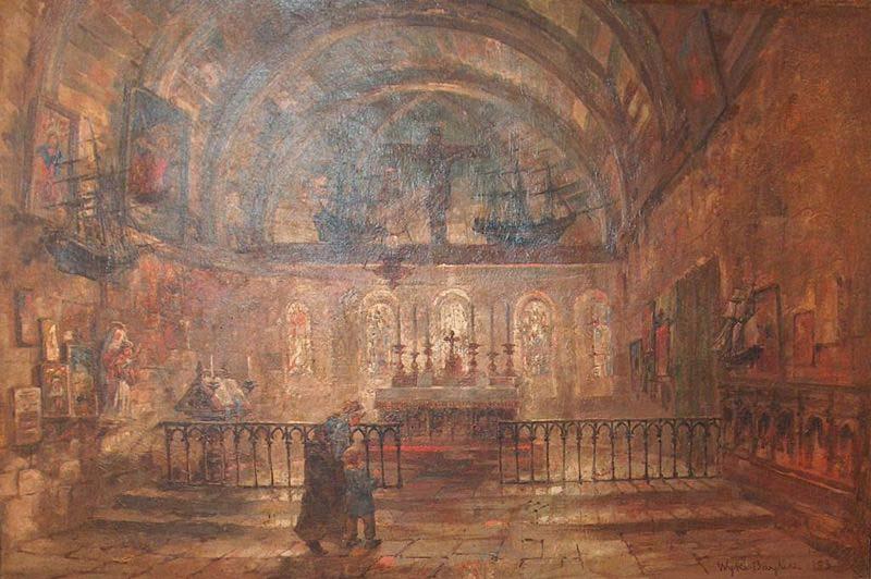 Wyke Bayliss Notre Dame Chapel oil painting picture